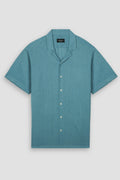 Cerulean Blue Irish linen - Safari Shirt
