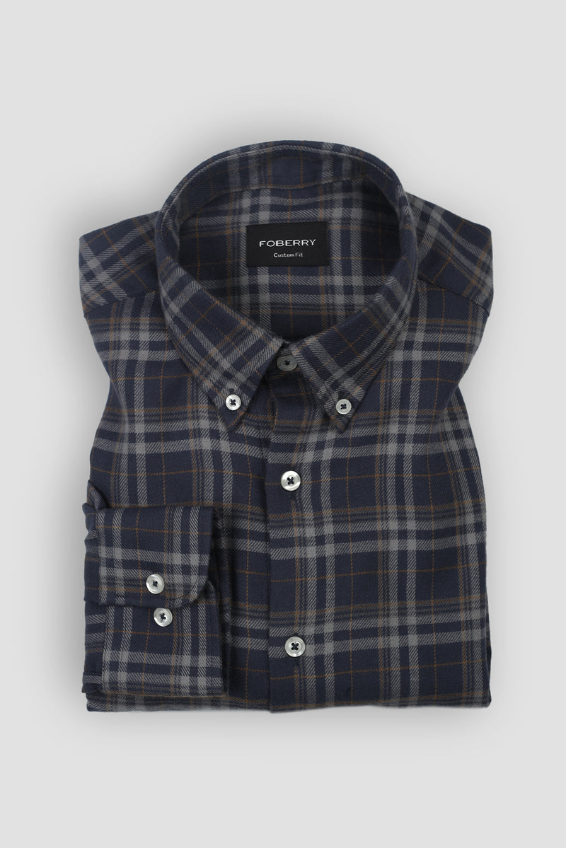 Aegon Mustard Tartan Winter Flannel Shirt