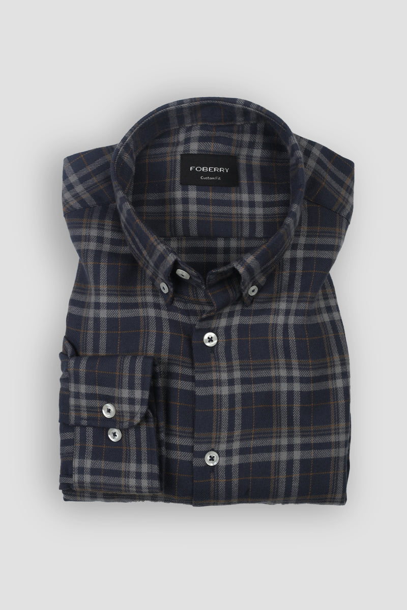 Aegon Mustard Tartan Winter Flannel Shirt