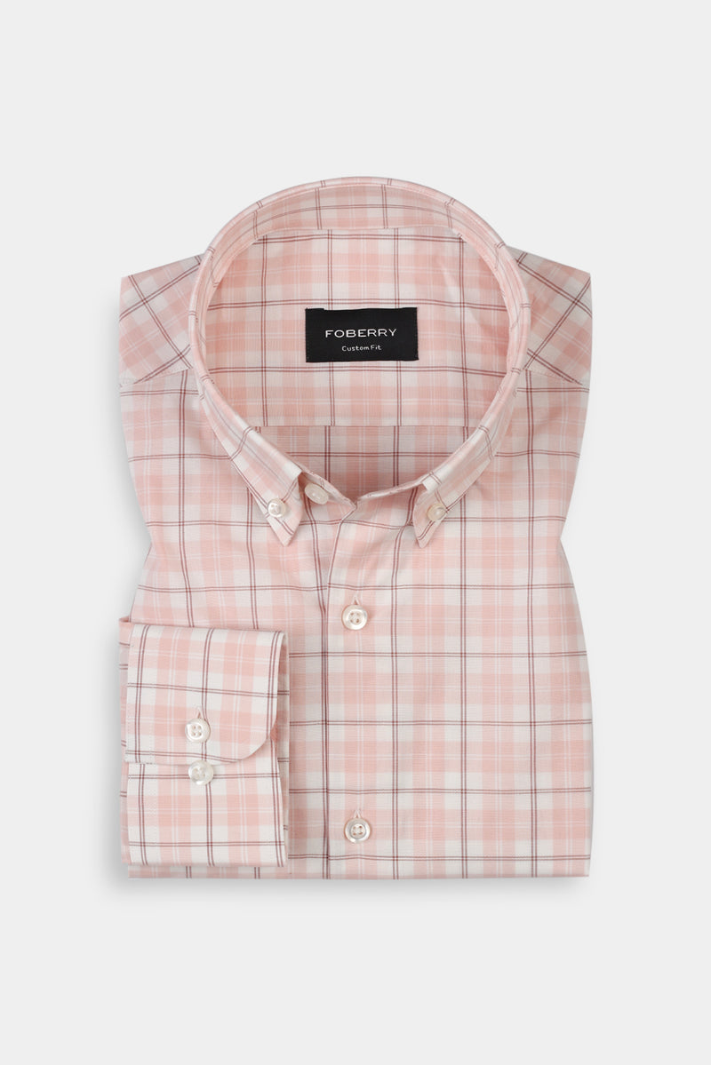 Peach Pink Madras Shirt