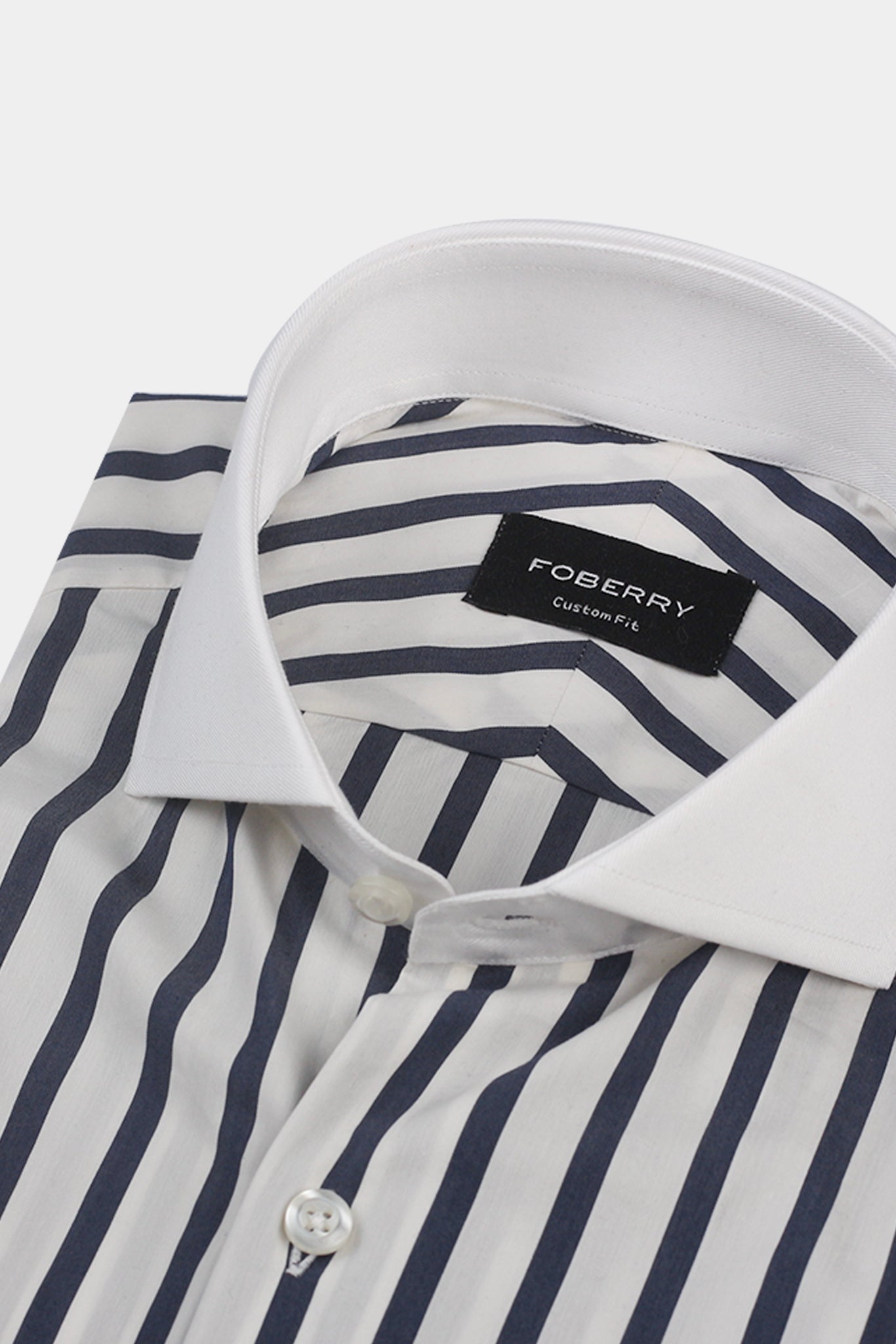 Bold Midnight Blue Striped Shirt