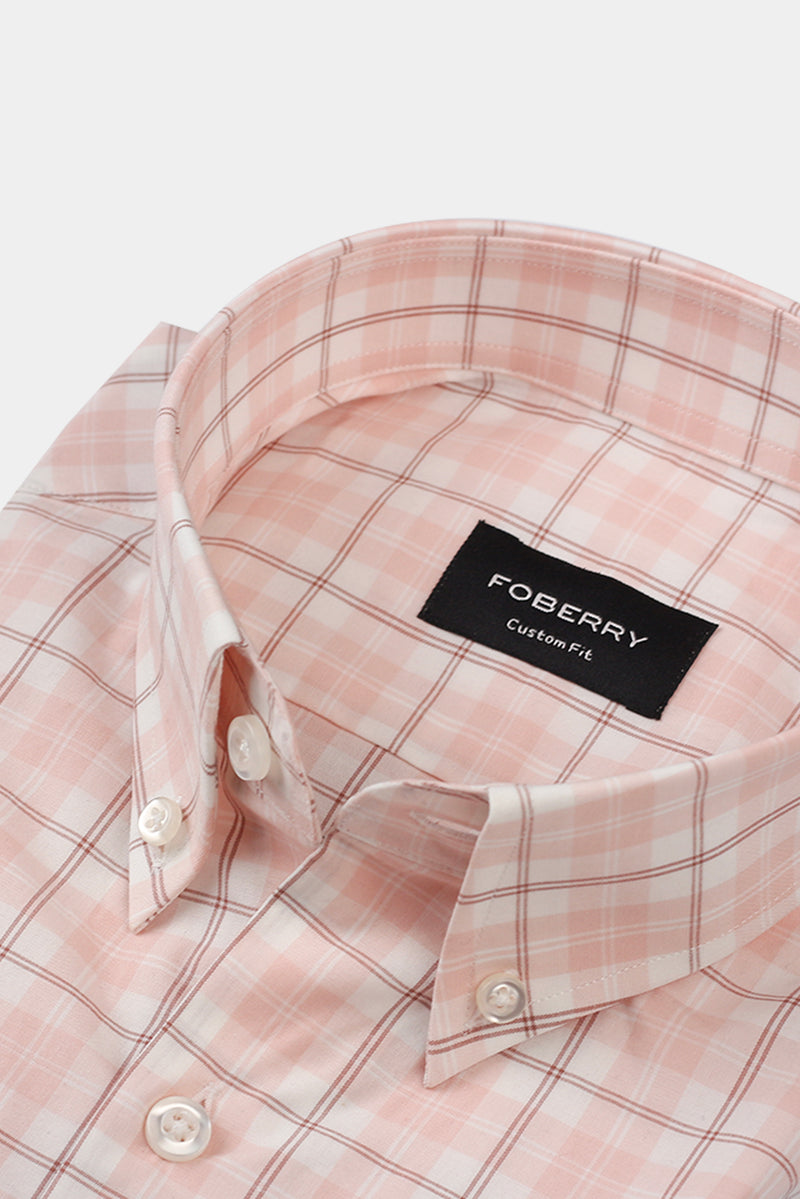 Peach Pink Madras Shirt