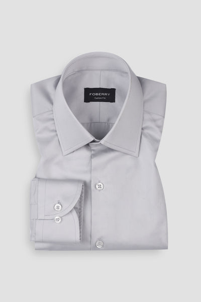Platinum Grey Egyptian Poplin Shirt