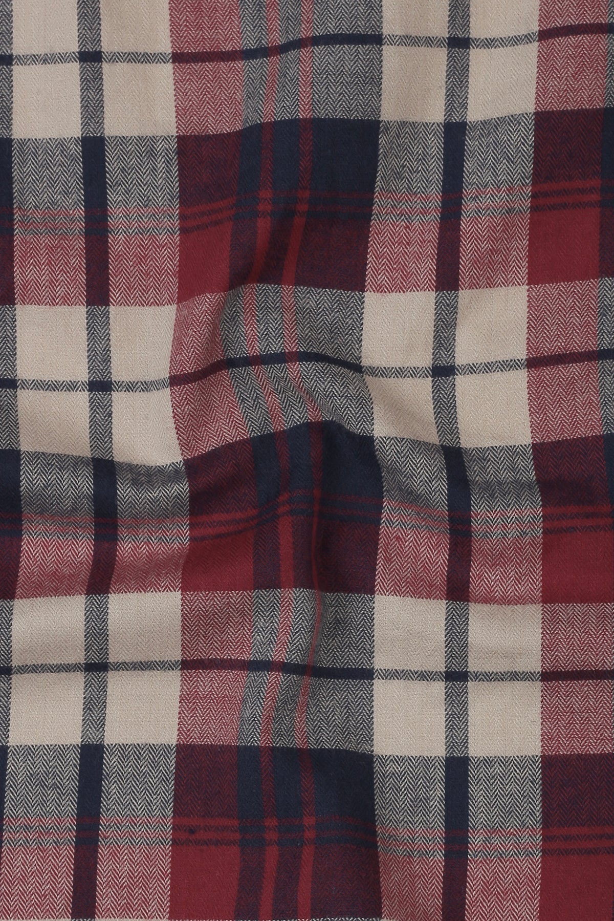 Beige Blue Tartan Winter Flannel Shirt