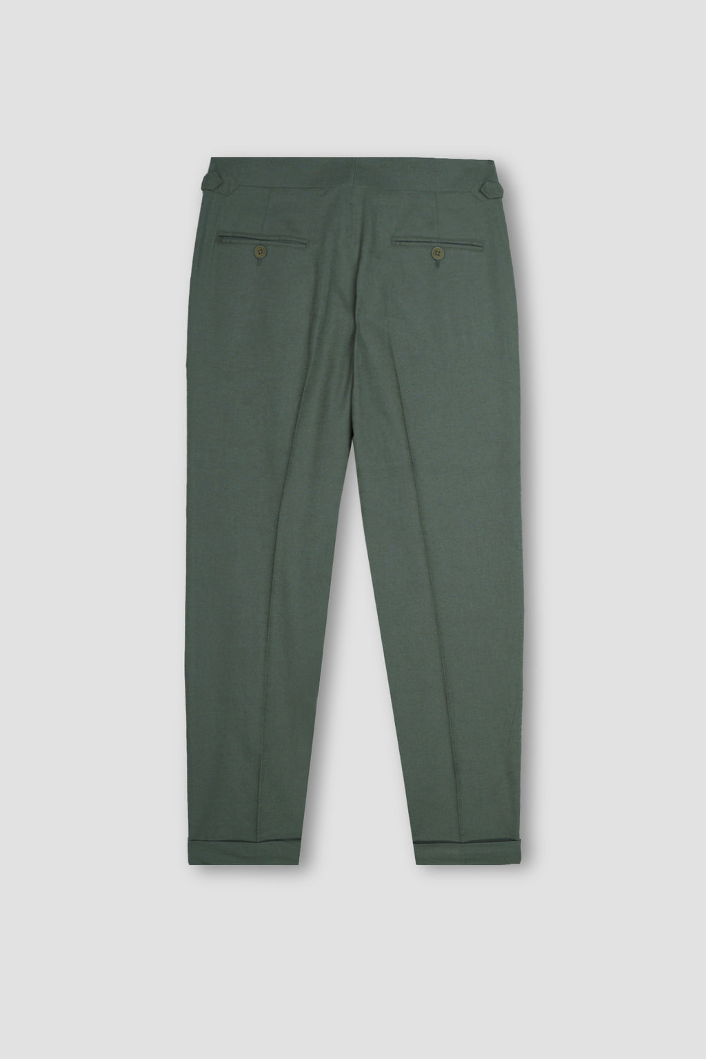 Olive Green Linen Trousers