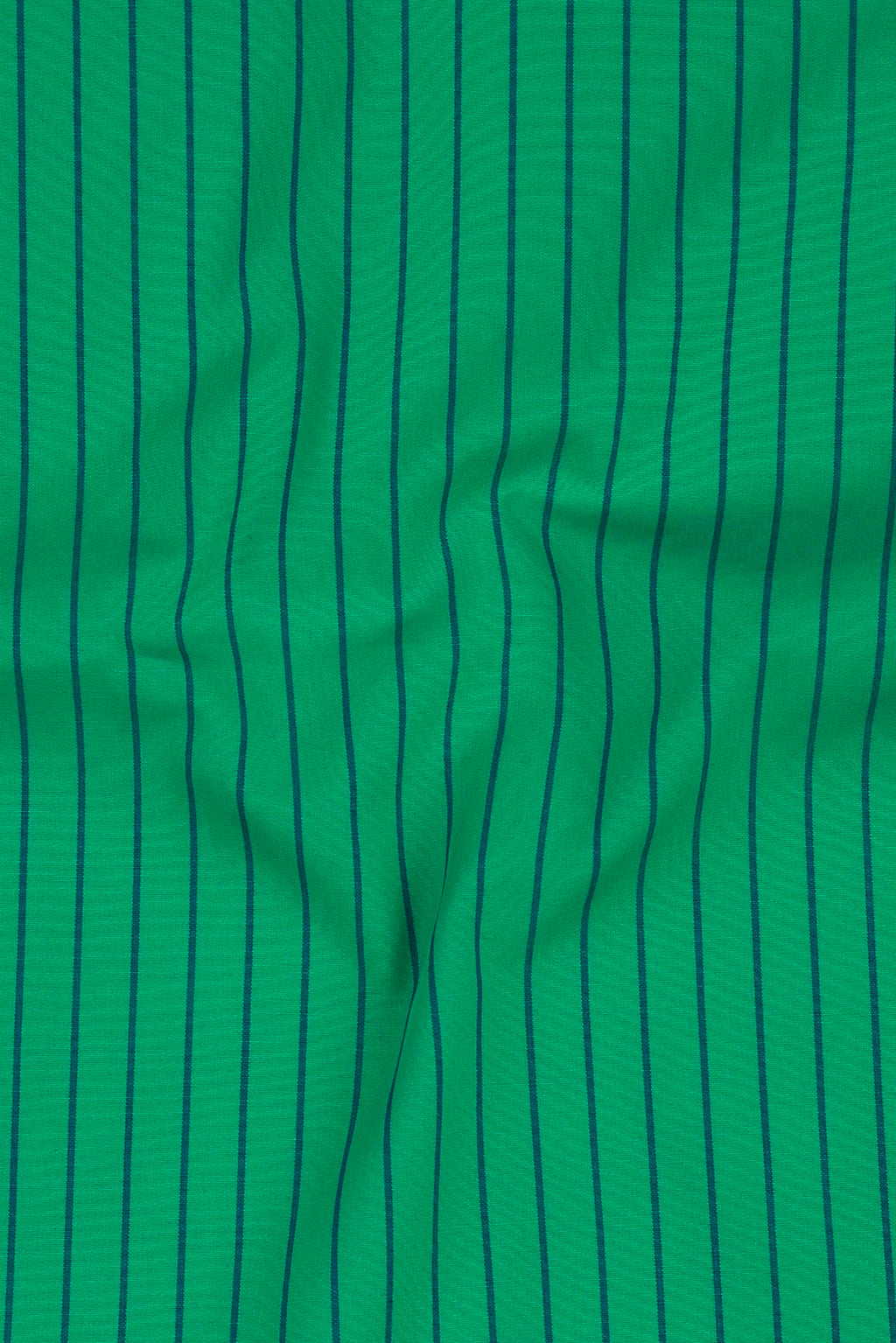 Blue Pinstripes On Green Shirt