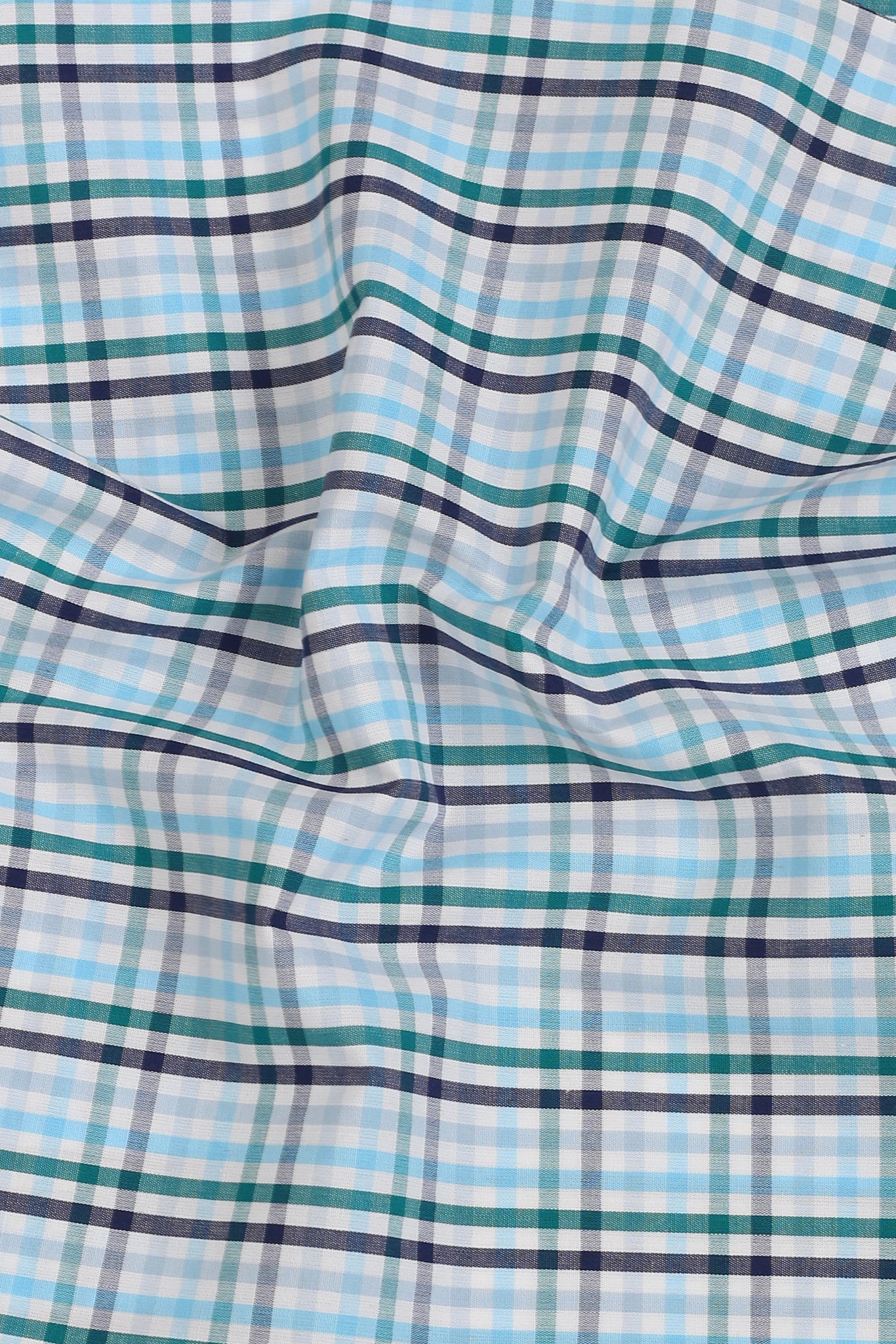 Soft Blue Green Gingham