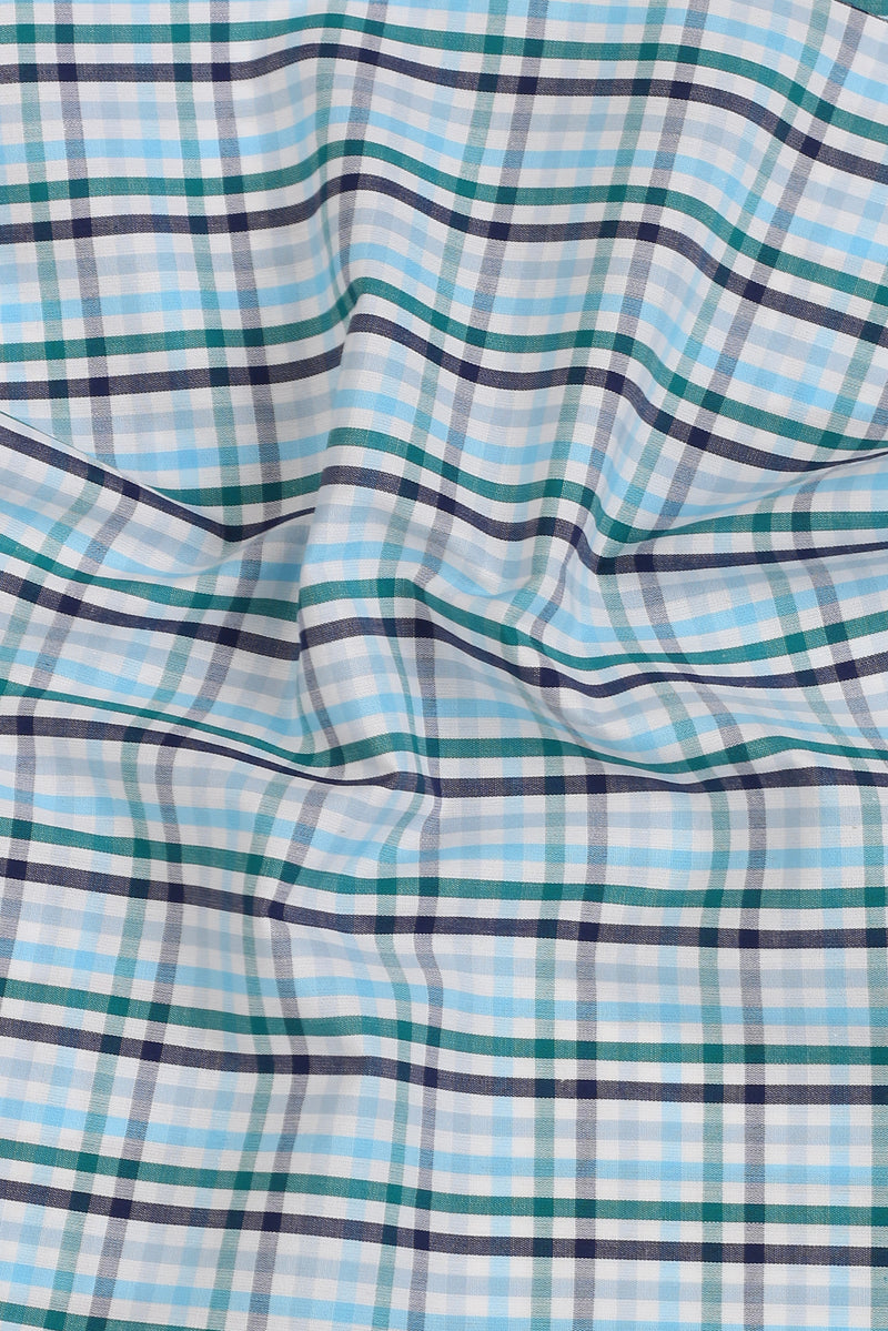 Soft Blue Green Gingham