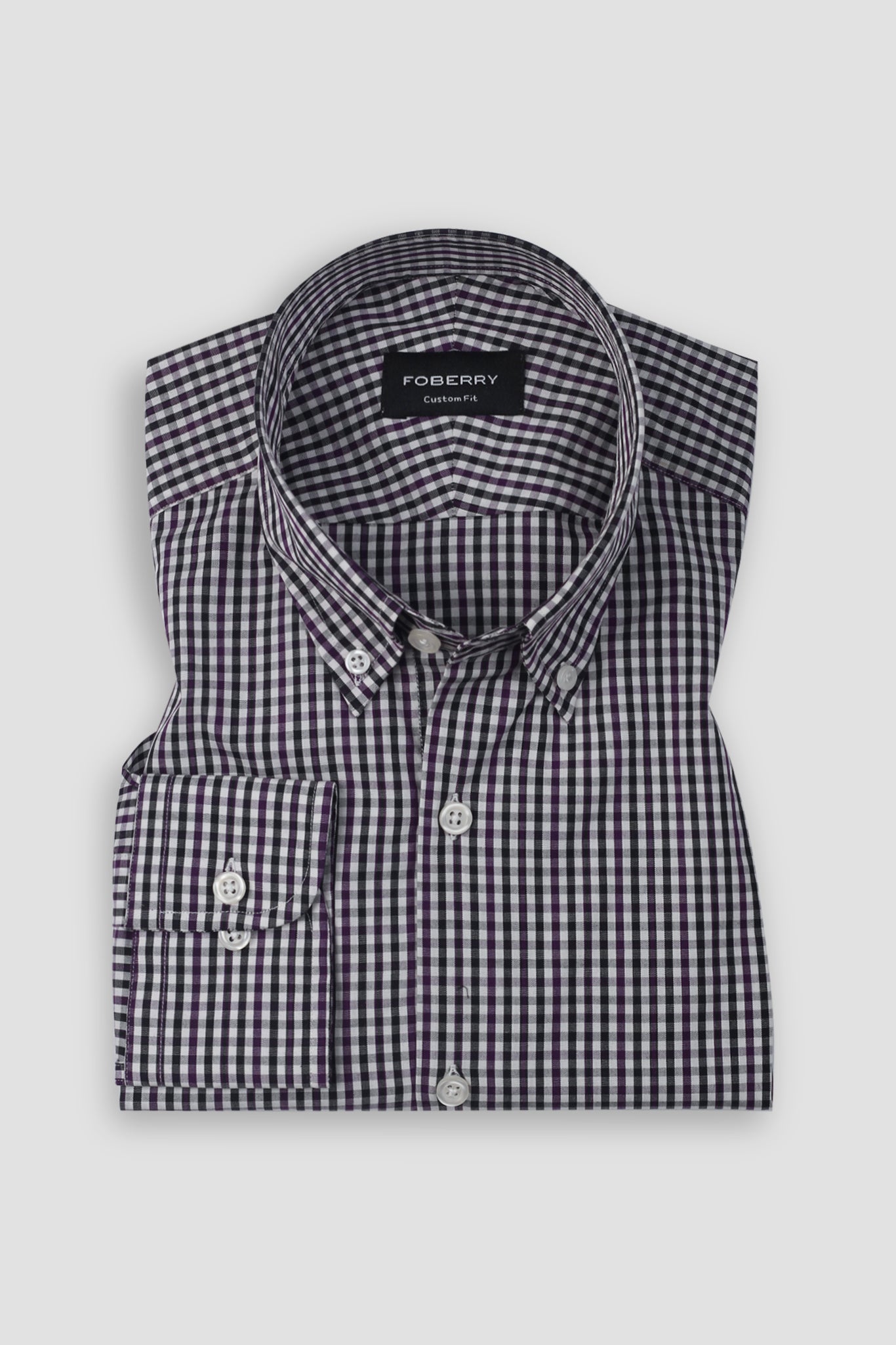Magenta & Black Gingham Shirt