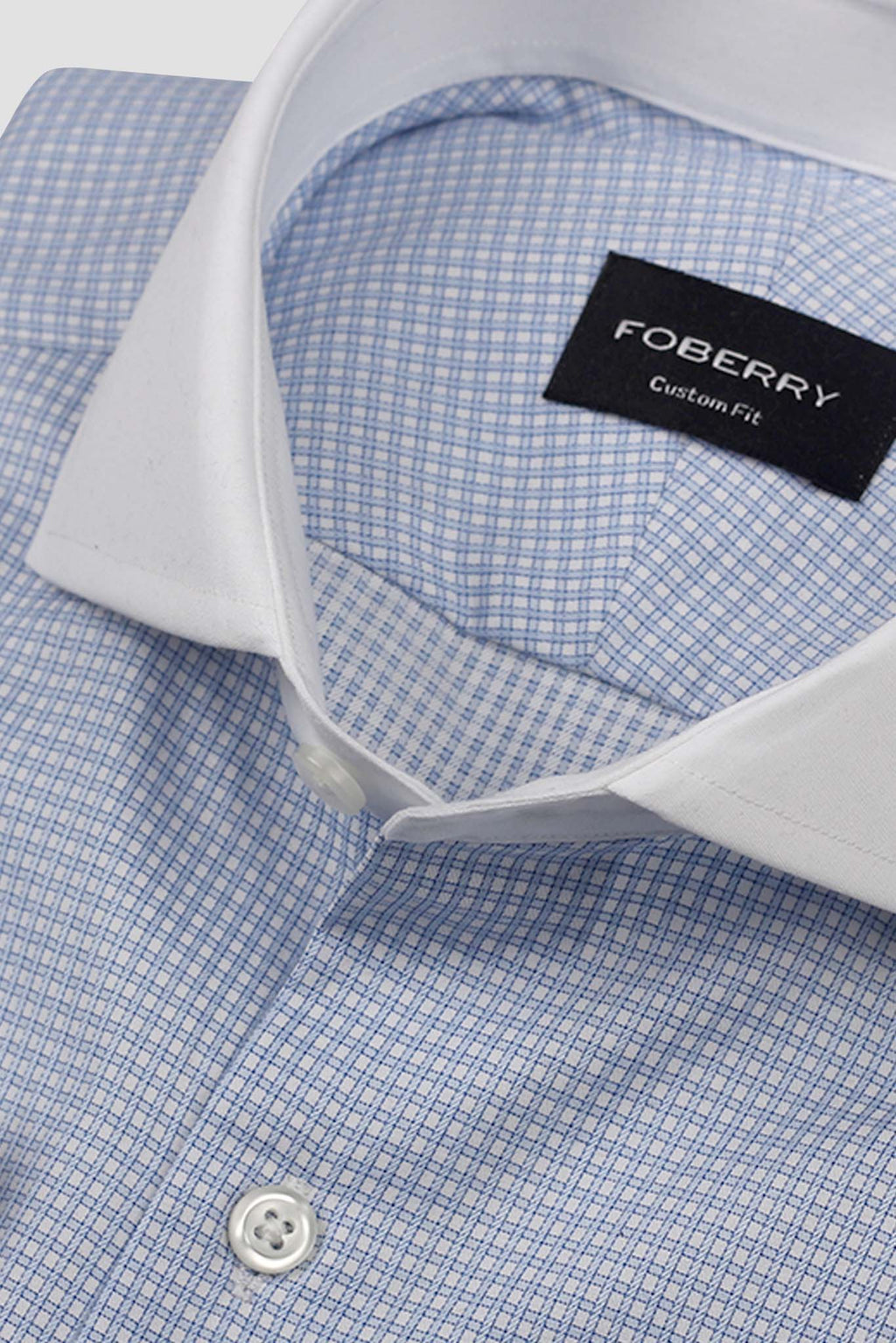 Egyptian Blue White Grid Shirt