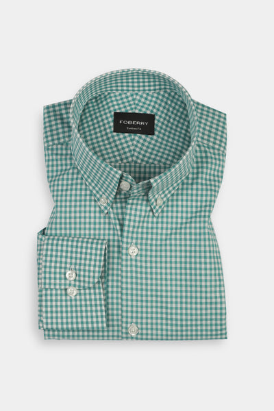 Teal Green Gingham Shirt