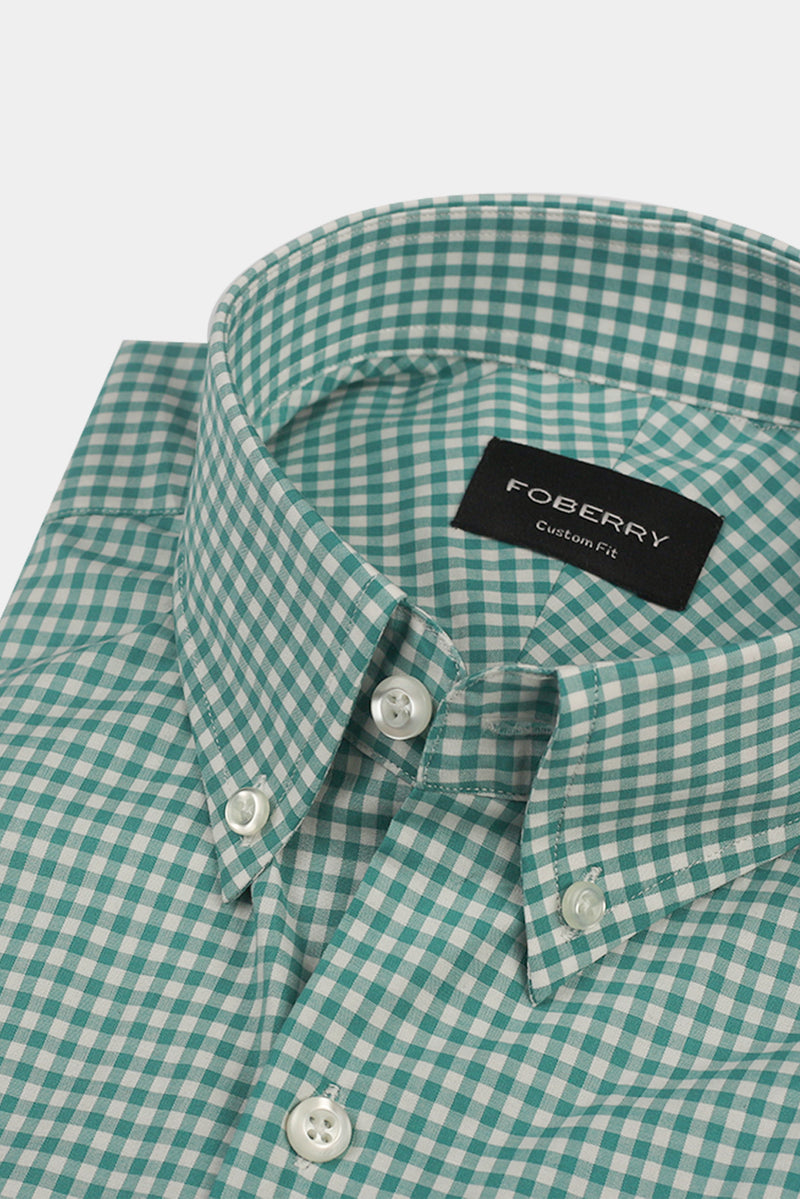 Teal Green Gingham Shirt