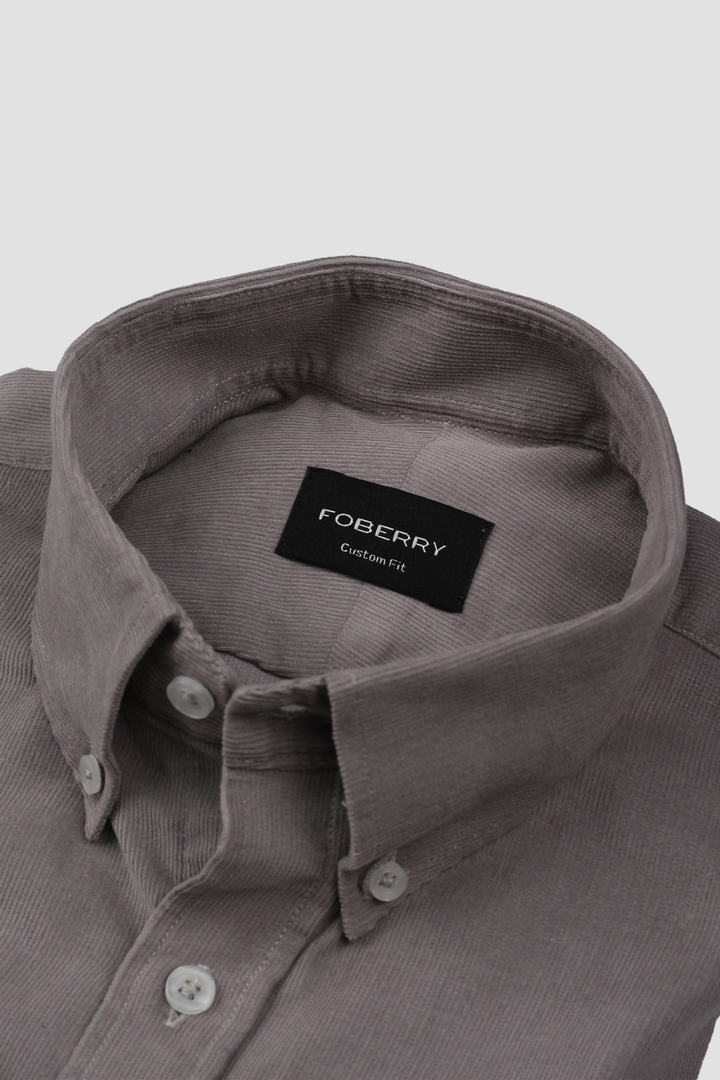 French Grey Corduroy Shirt - Foberry Pakistan