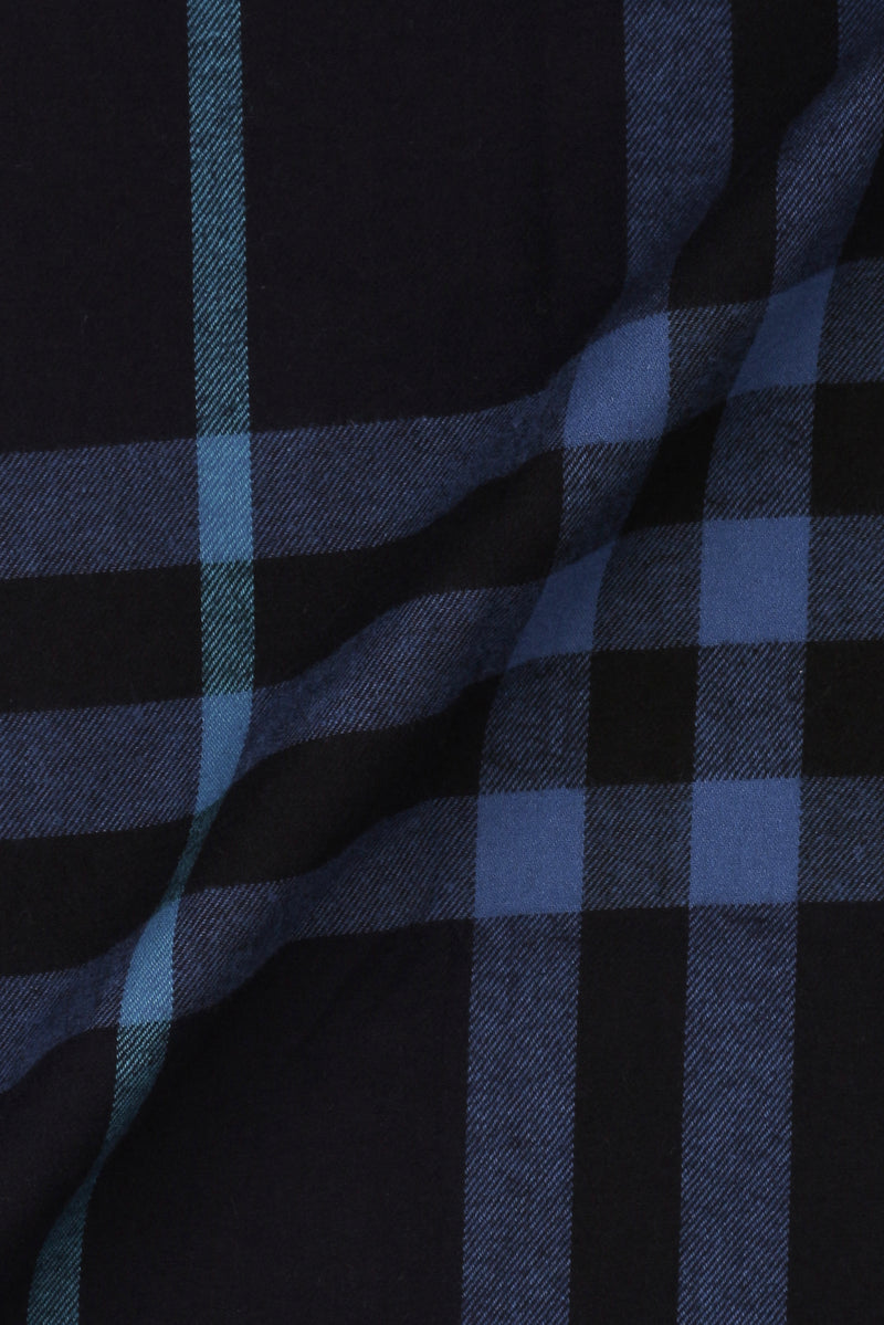 Dual Blue Plaid Winter Flannel Shirt