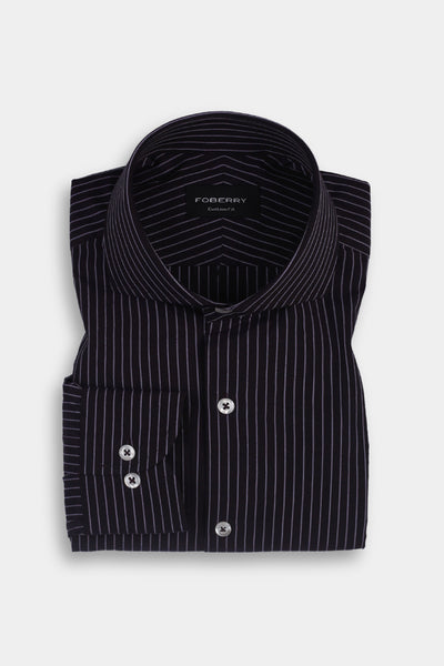 Indigo Chalk Striped Shirt