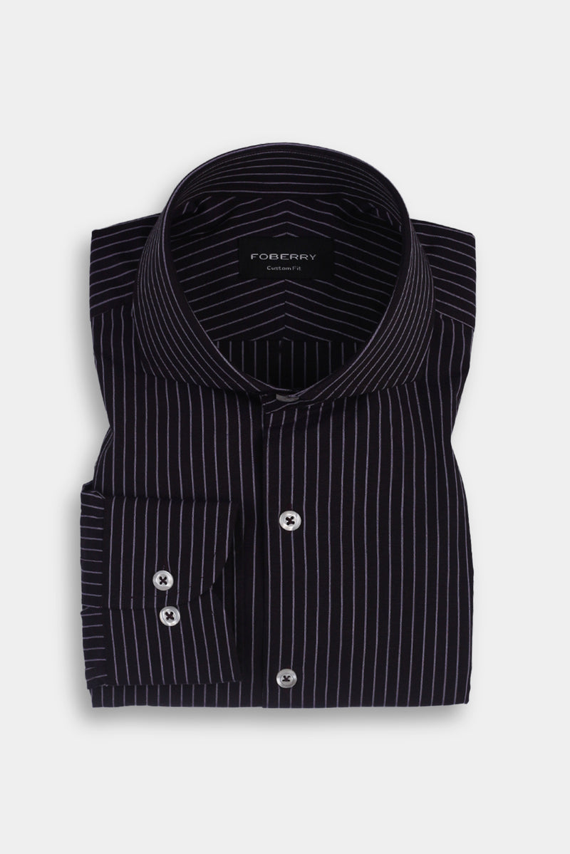 Indigo Chalk Striped Shirt