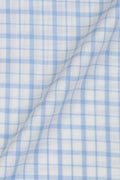 Sky Blue Tartan Linen