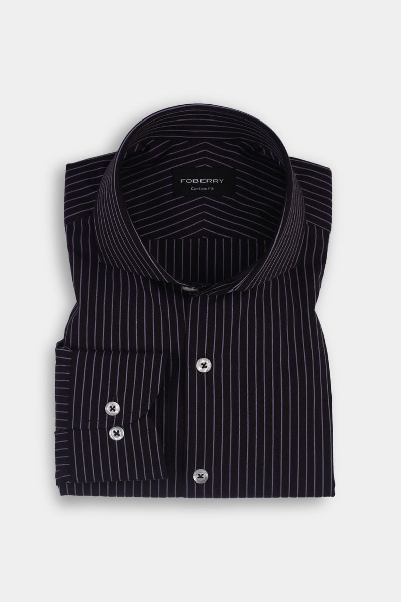 Indigo Chalk Striped Shirt