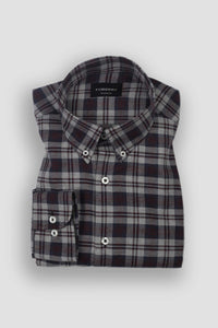 Soft Burnt Burgundy Tartan Winter Flannel Shirt