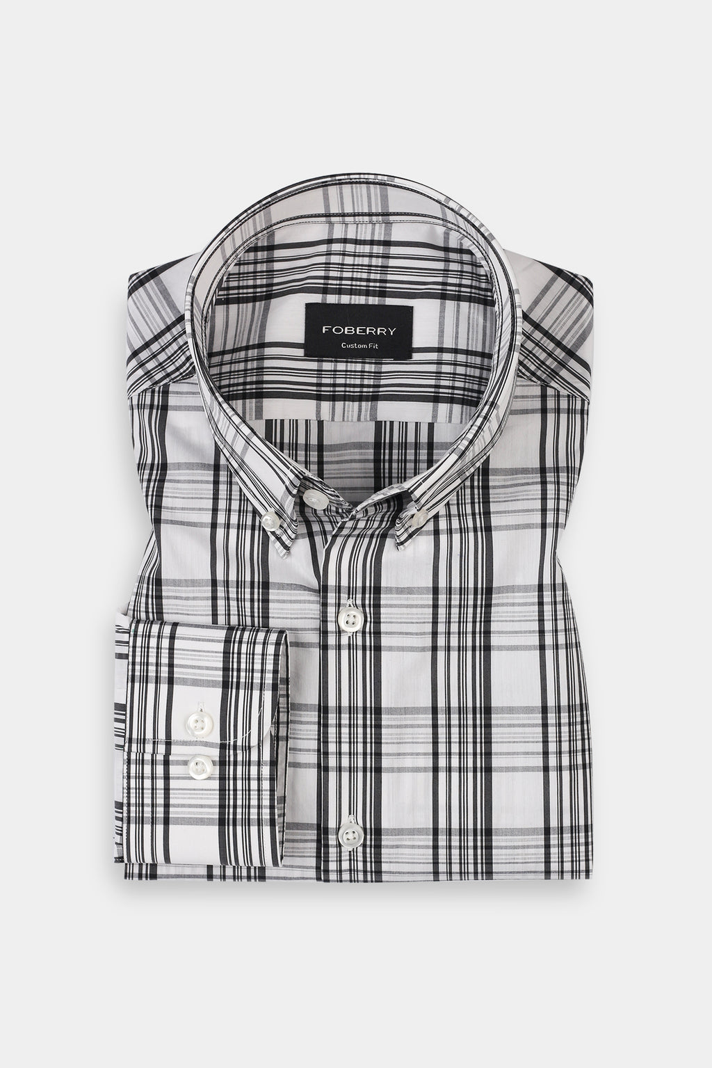 Soft Black & White Tartan Shirt