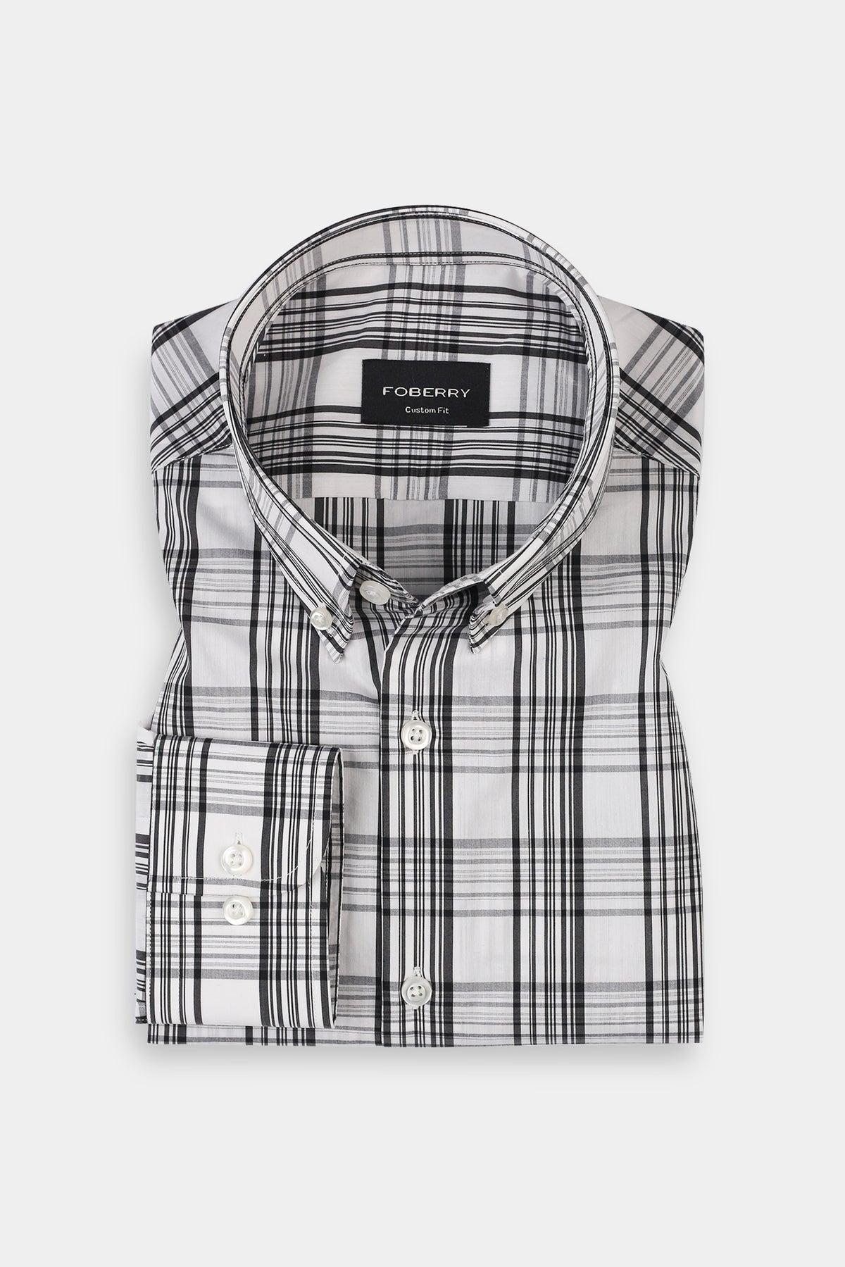 Soft Black & White Tartan Shirt