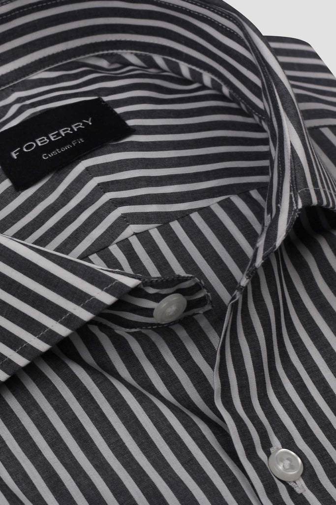 Soft Charcoal Bengal Stripe Shirt