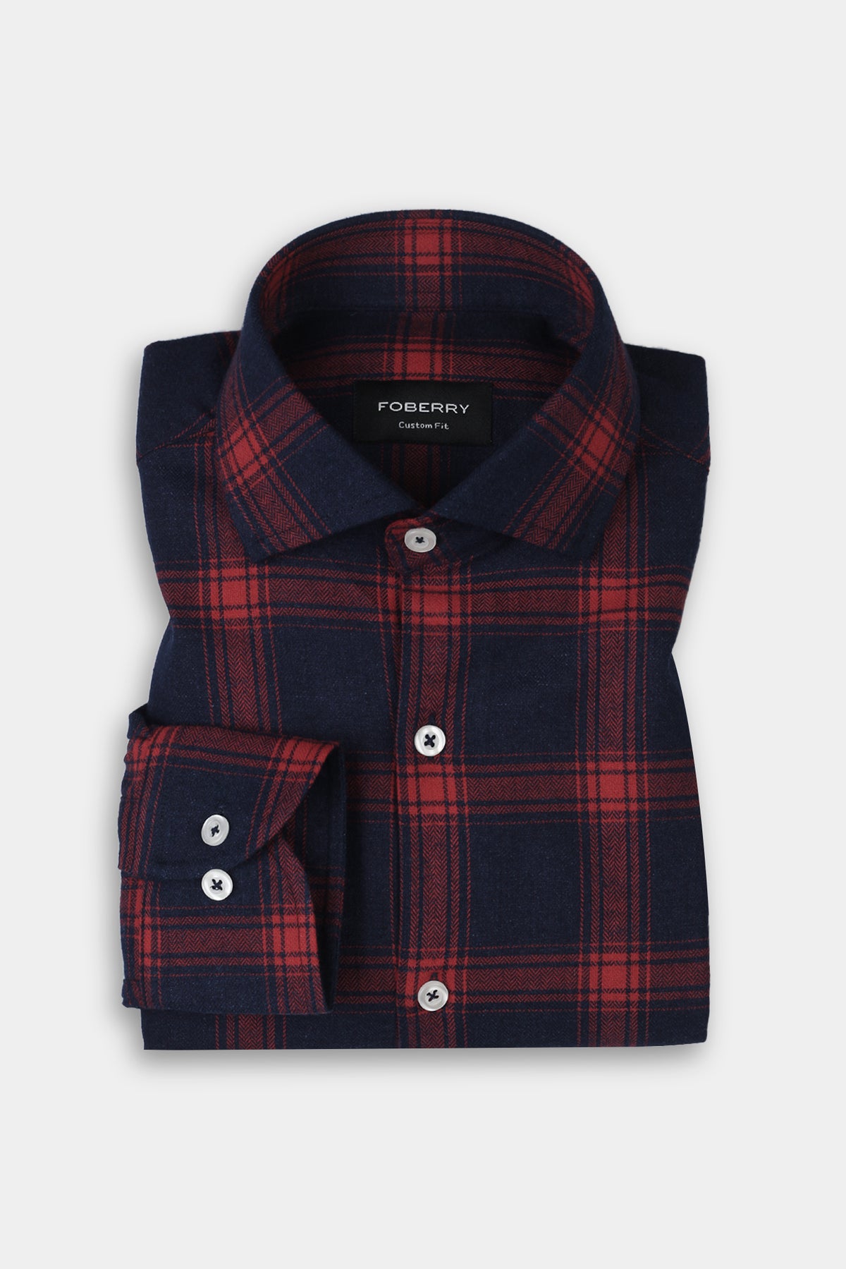 Soft Denim Blue Tartan Winter Flannel Shirt