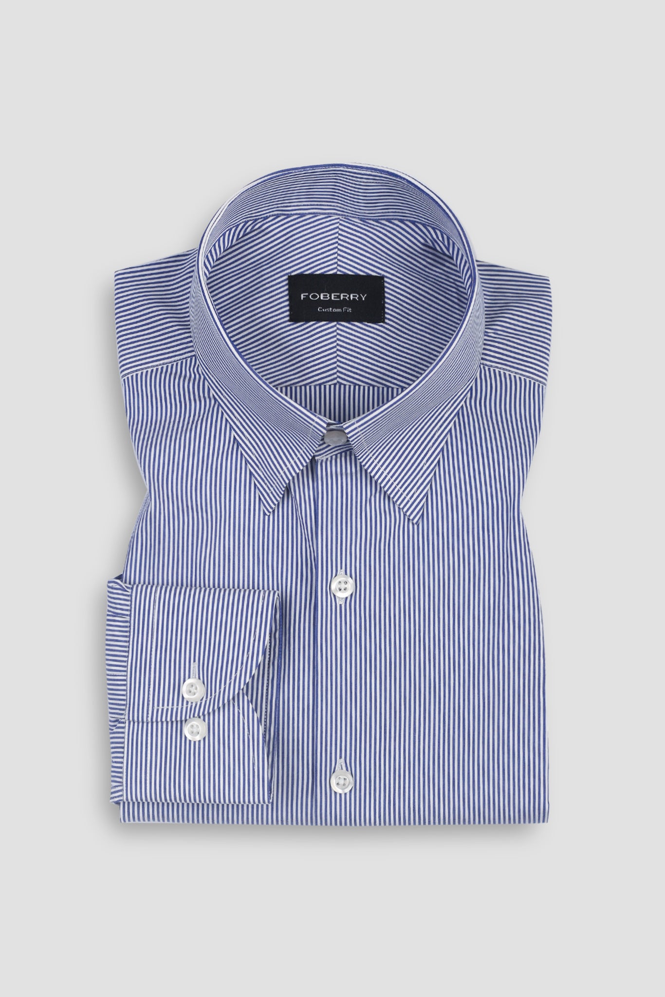 Soft Ink Blue Pencil Striped Shirt