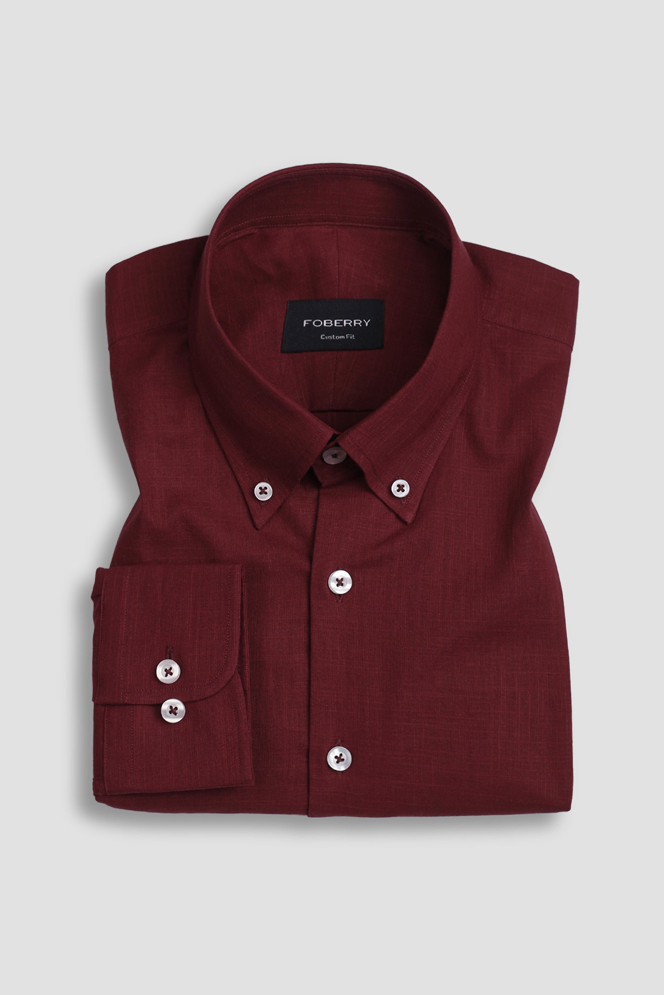 Wine Italian Linen Shirt