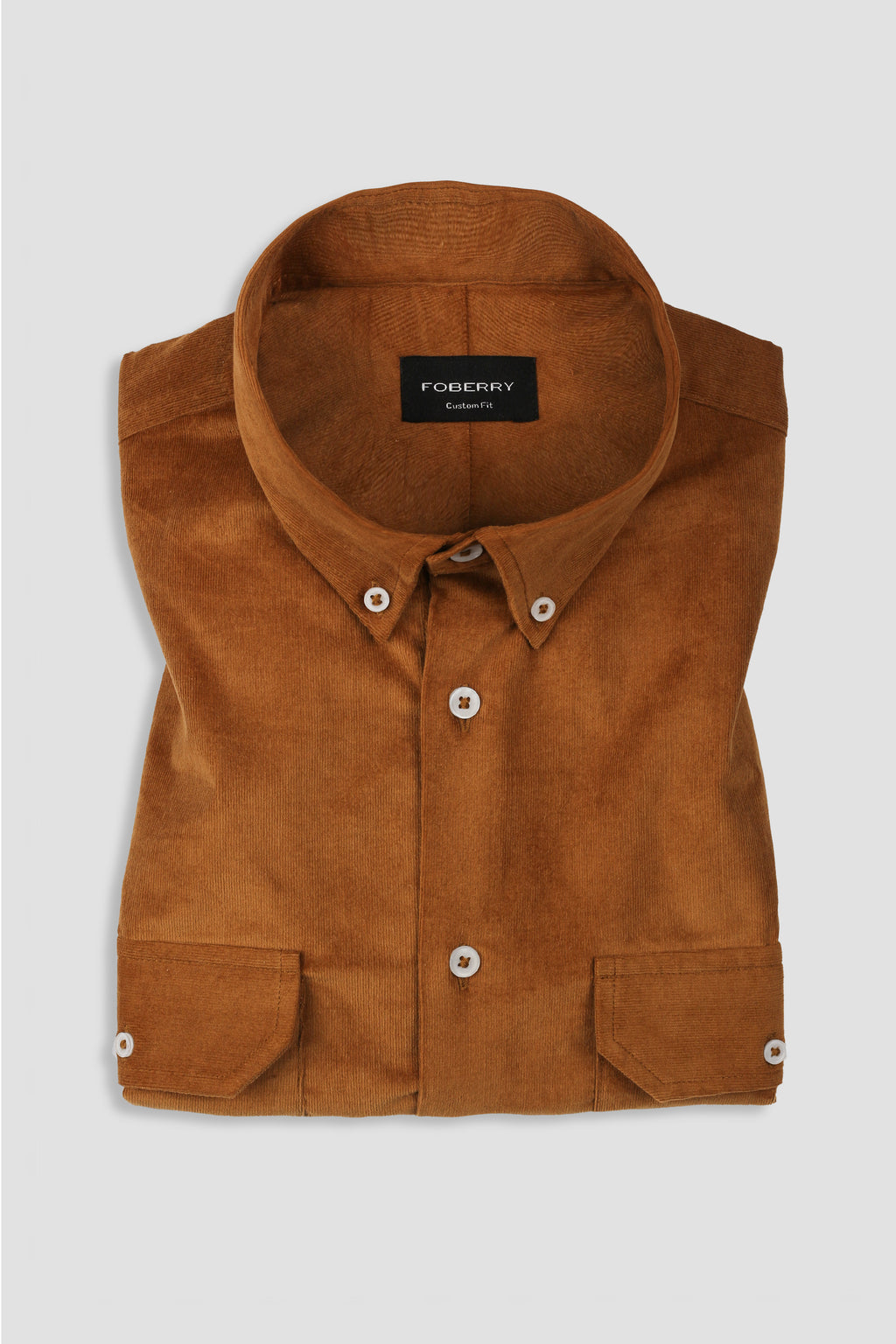 Tan Brown Corduroy Shirt - Foberry Pakistan