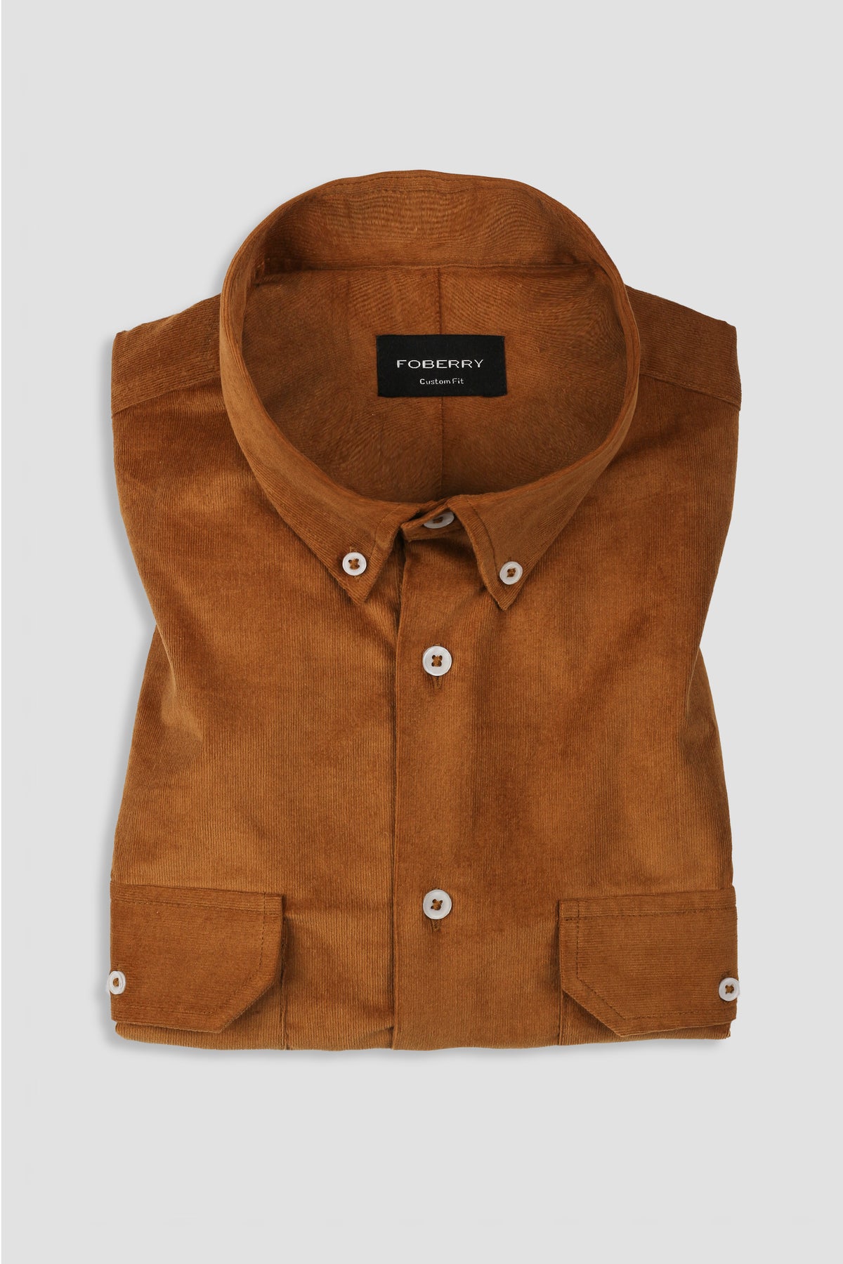 Tan Brown Corduroy Shirt - Foberry Pakistan