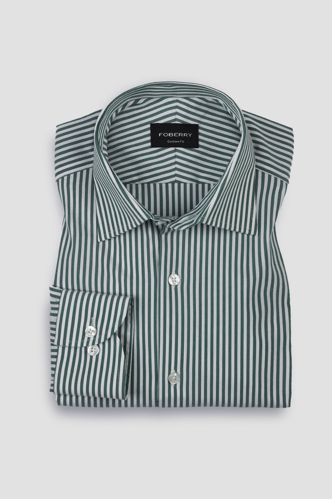 Soft Faded Green Candy Stripes Shirt