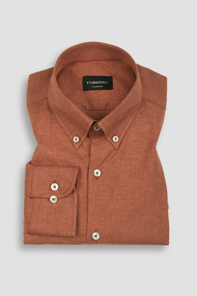 Sienna Brown Linen Shirt