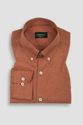 Sienna Brown Linen Shirt
