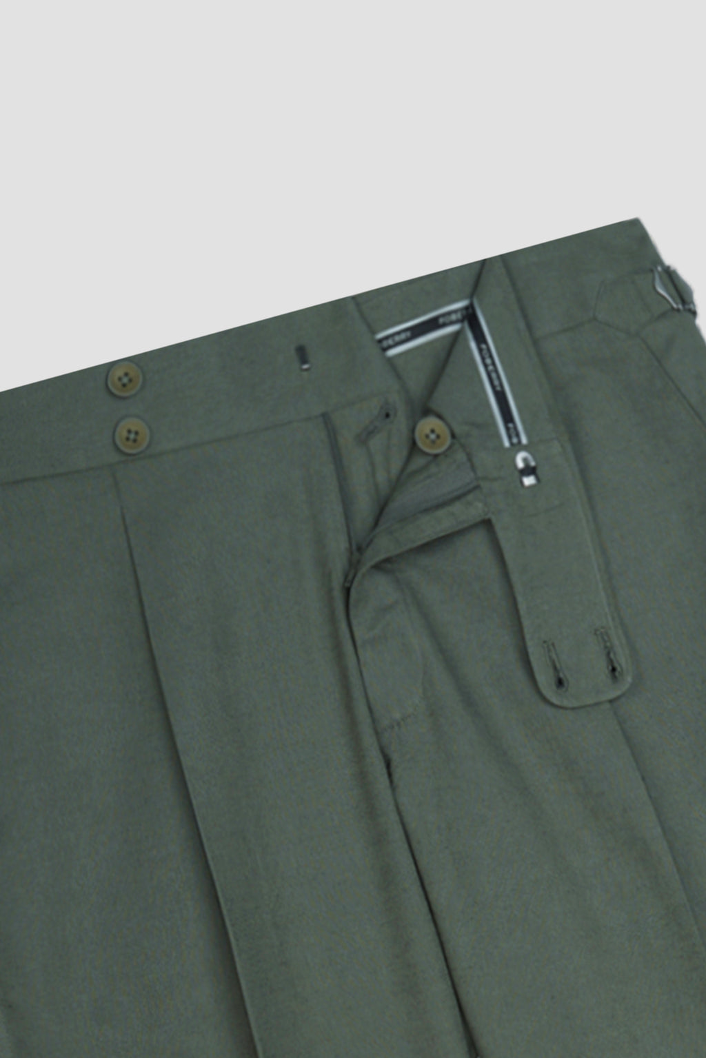 Olive Green Linen Trousers