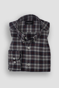 Soft Burnt Burgundy Tartan Winter Flannel Shirt