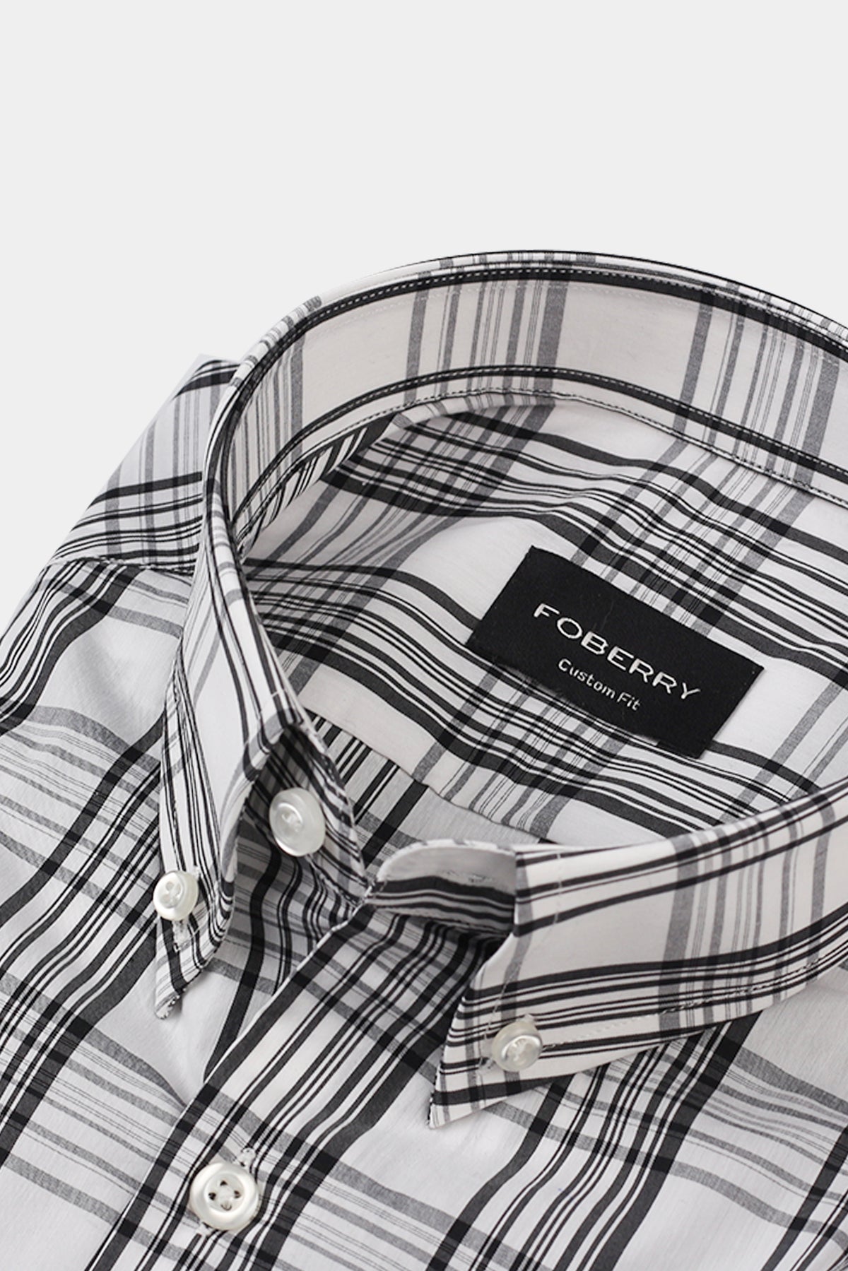 Soft Black & White Tartan Shirt