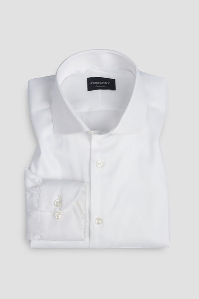 White Twill Stretch Shirt