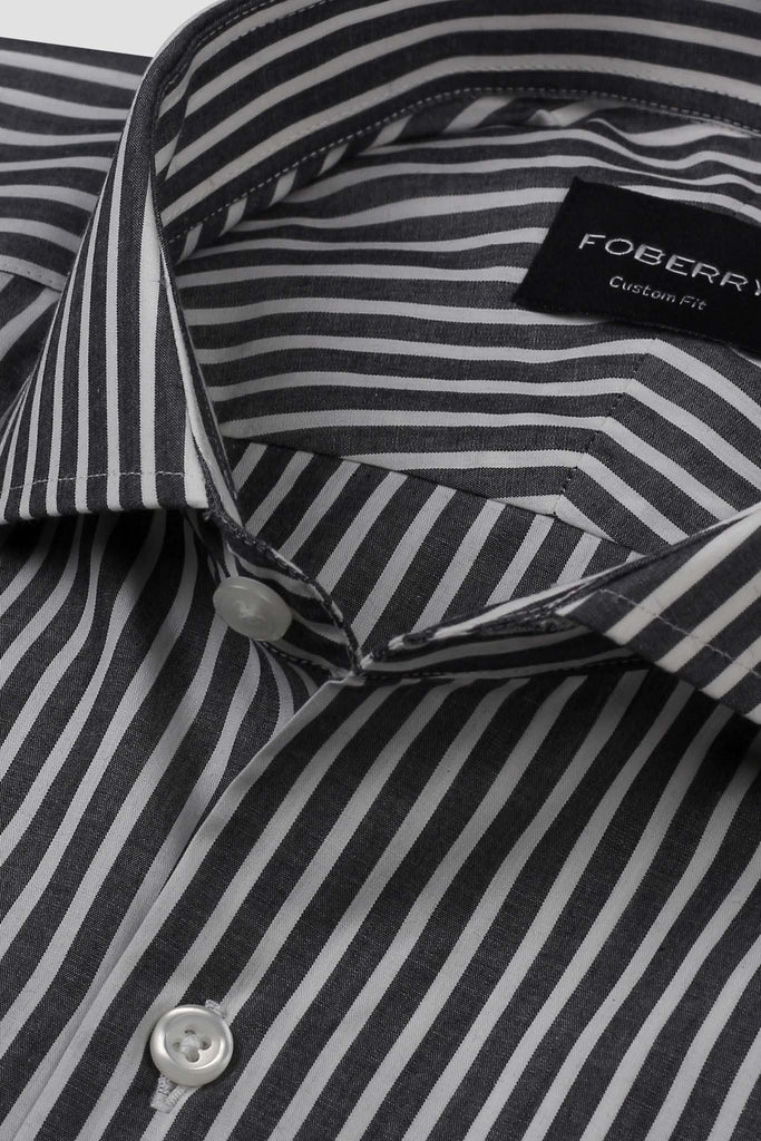Soft Charcoal Bengal Stripe Shirt