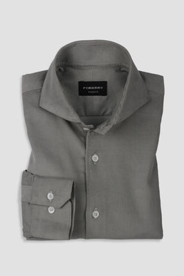 Greenish Grey Corduroy Shirt - Foberry Pakistan