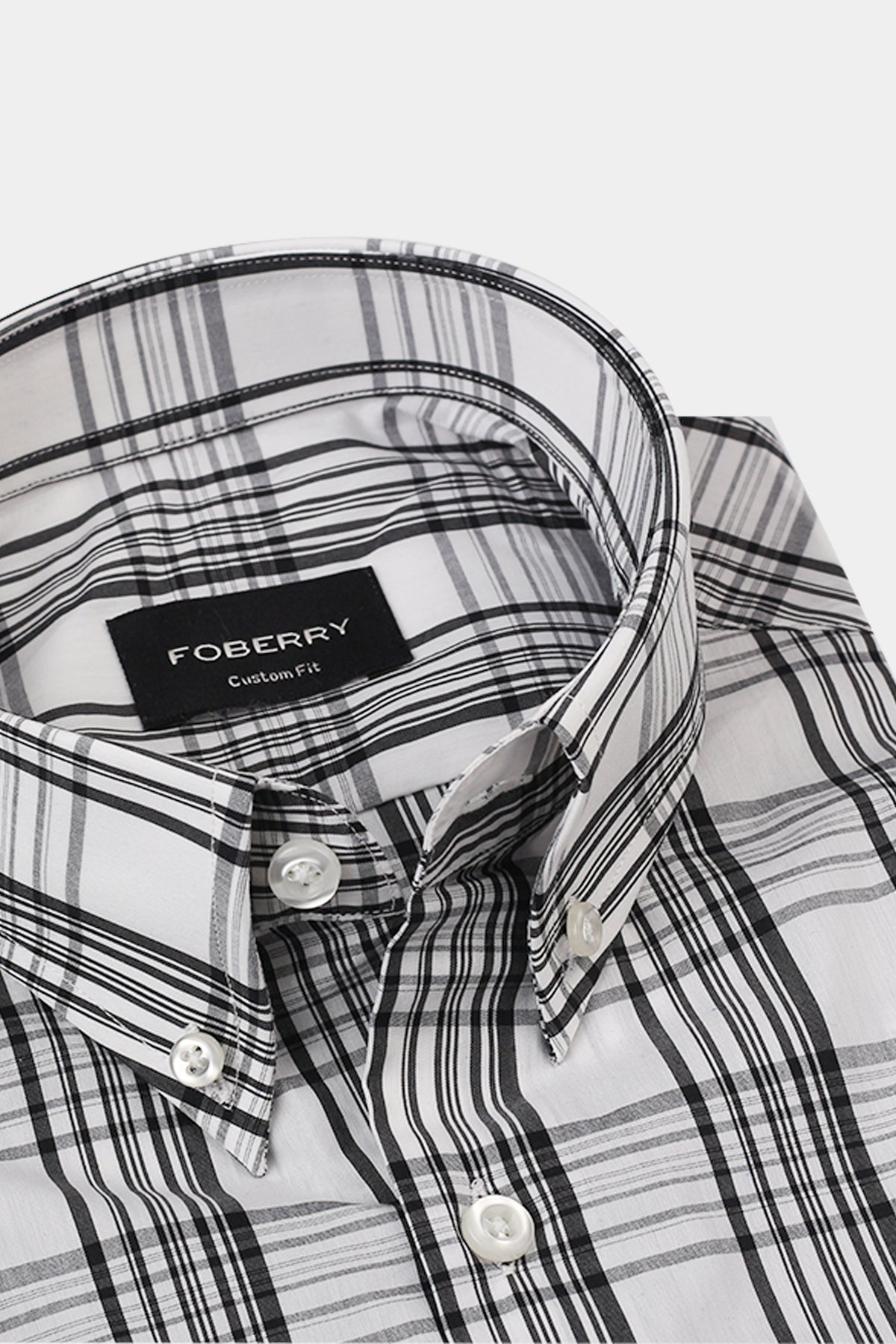 Soft Black & White Tartan Shirt