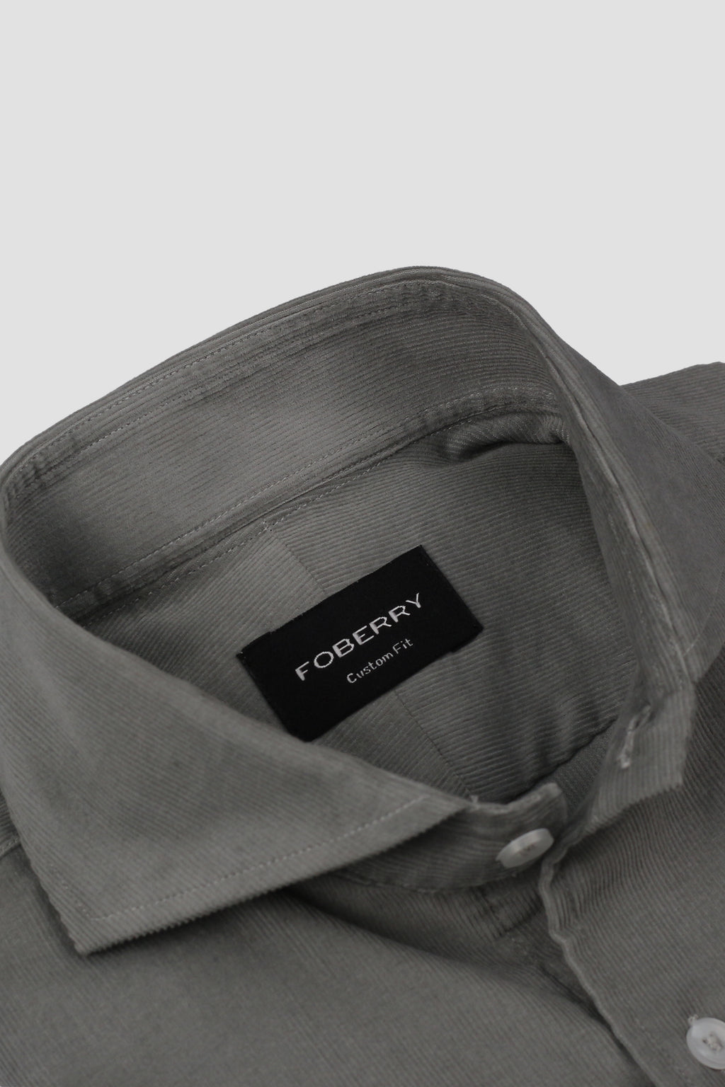 Greenish Grey Corduroy Shirt - Foberry Pakistan