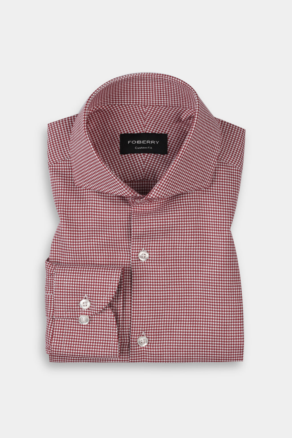 Soft Maroon Houndstooth Shirt