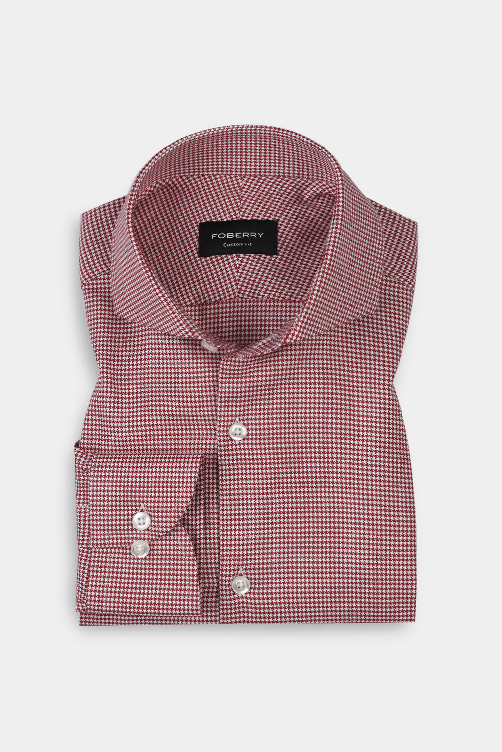 Soft Maroon Houndstooth Shirt