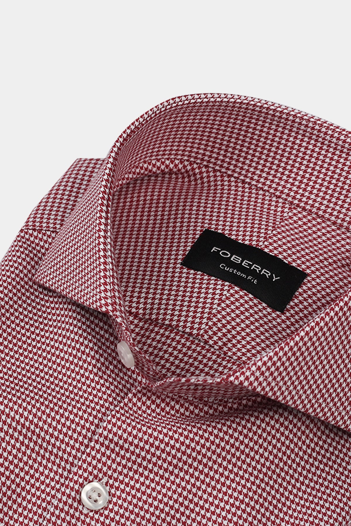 Soft Maroon Houndstooth Shirt