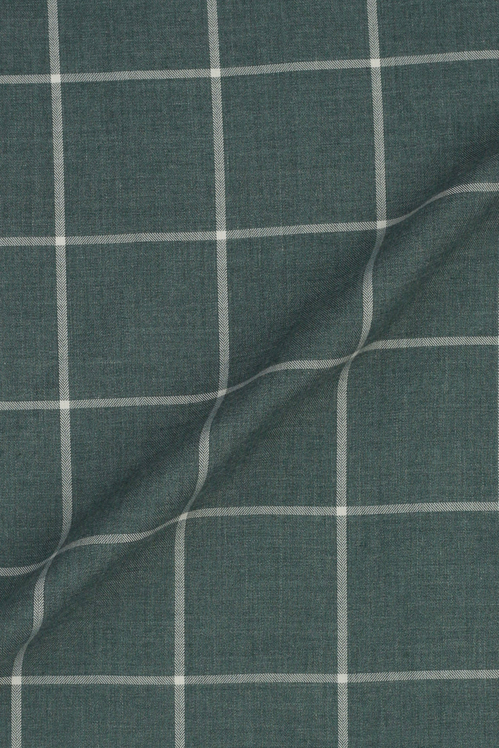 Soft Persian Green Brushed Windowpane