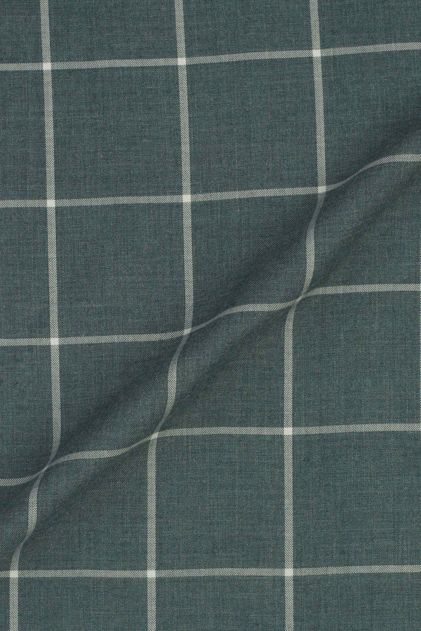 Soft Persian Green Brushed Windowpane