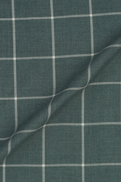 Soft Persian Green Brushed Windowpane