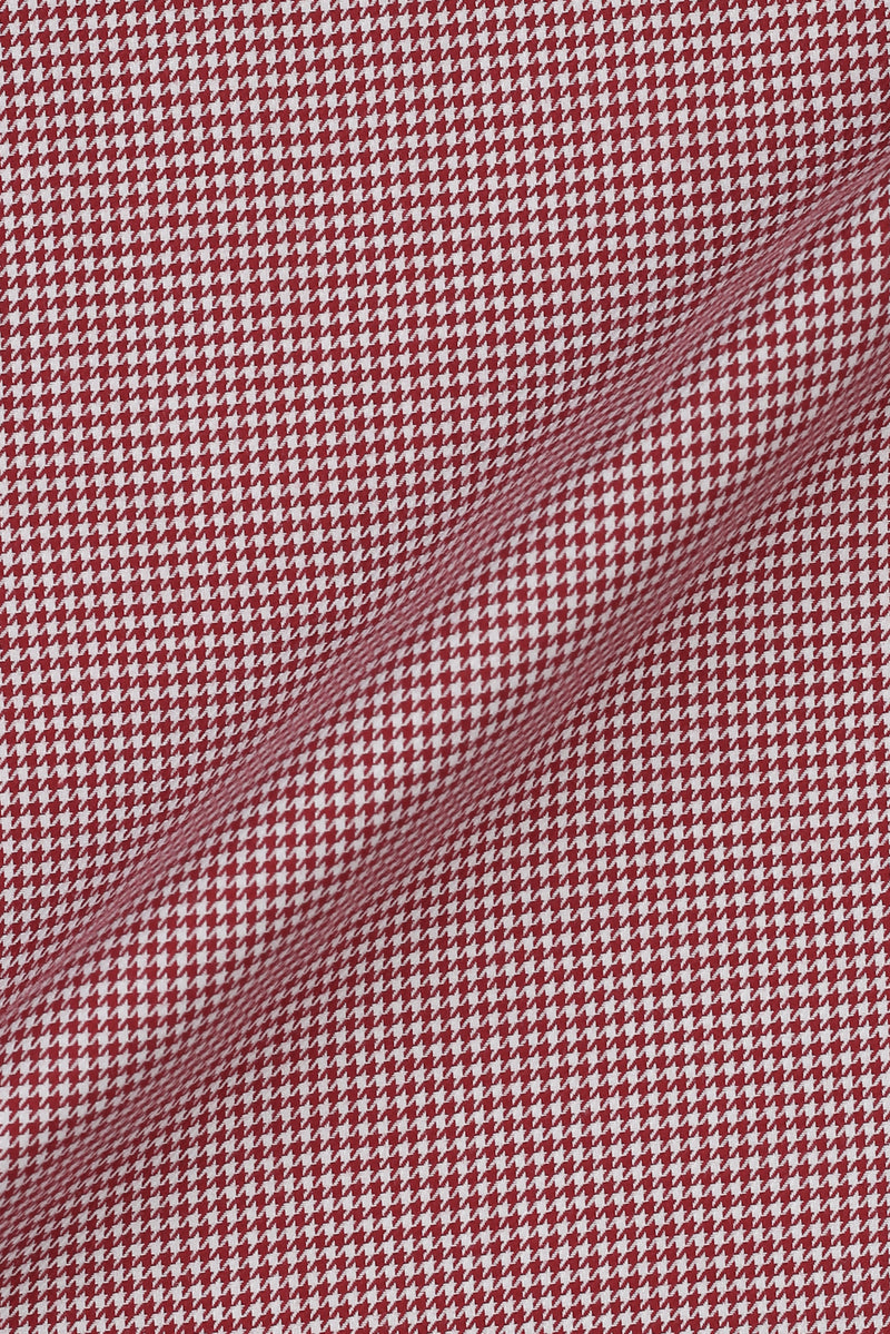 Soft Maroon Houndstooth Shirt