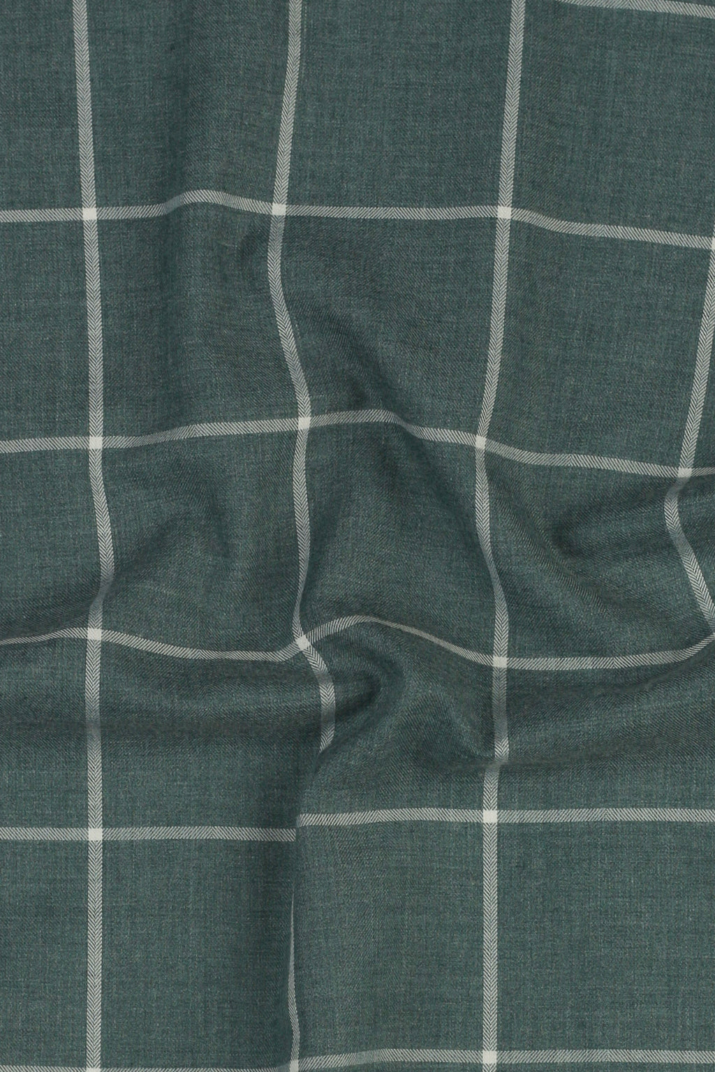 Soft Persian Green Brushed Windowpane
